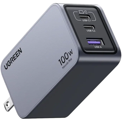 UGREEN 25873 Nexode Pro 100W 3-Port GaN Fast Charger Set US X757 image