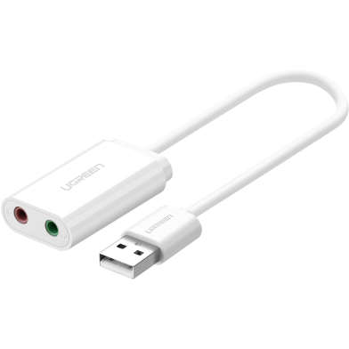 UGREEN 30143 USB 2.0 External Sound Adapter (White) US205 image