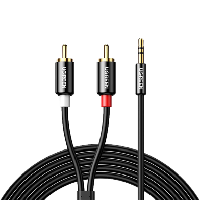 UGREEN 3.5mm Male to 2RCA Male Cable 5m (Black) AV116 image