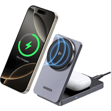 UGREEN 45023 2-in-1 20W Magnetic Wireless Charger W706 image