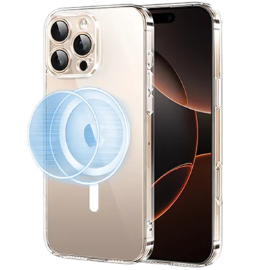 UGREEN 45924 Classy Transparent Magnetic Protective Case for iPhone 16 Pro Max Upgraded Version ( Transparent) CA112 image