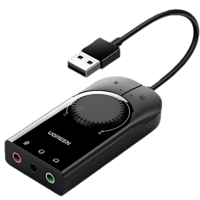 UGREEN 50599 USB External Stereo Sound Adapter 1m (Black) CM129 image