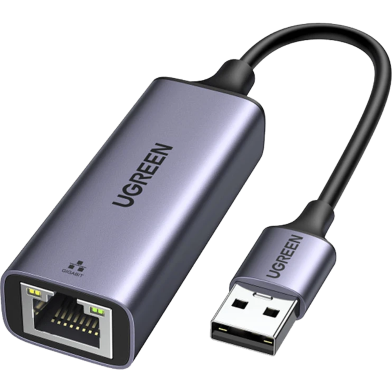 UGREEN 50922 USB to RJ45 Ethernet Adapter Aluminum Case (Space Gray) CM209 image