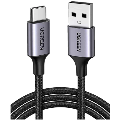 UGREEN 60127 USB-A 2.0 to USB-C Cable Nickel Plating Aluminum Braid 1.5m (Black) US288 image