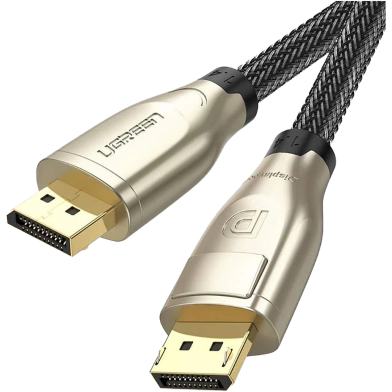 UGREEN 60843 1.4 DP M/M Round Cable Zinc Alloy Shell with Braided 2m (Black) DP112 image