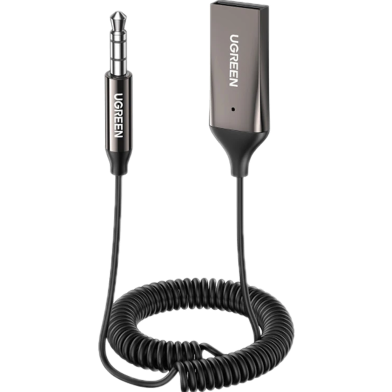 UGREEN 70601 Bluetooth Car Receiver Aux With Mic (Space Gray) CM309 image