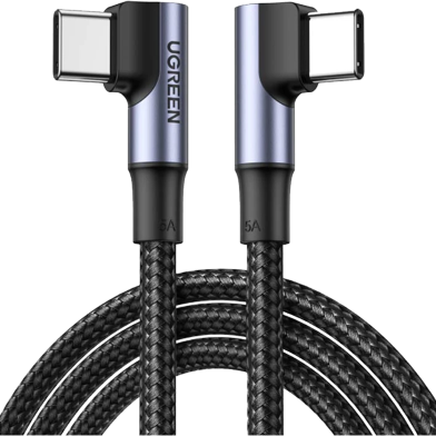 UGREEN 70696 Right Angle USB-C Cable 1m (Space Gray) US335 image