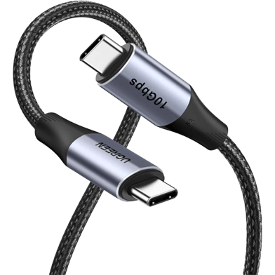 UGREEN 80150 USB-C 3.1 M/M Gen2 5A Cable with Braided 1m (Black) US355 image