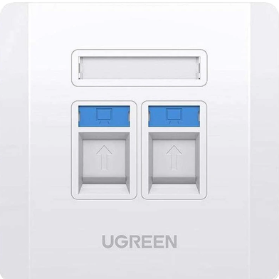 UGREEN 80182 Dual Port Wall Plate 1 PCs/Bag NW144 image