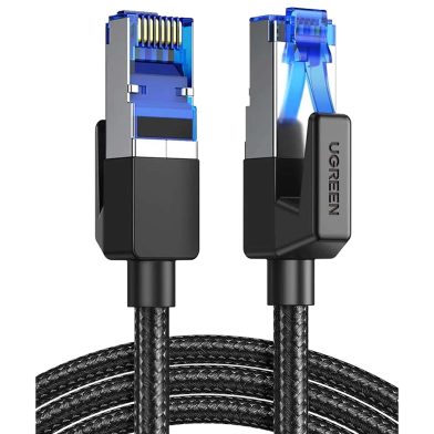 UGREEN 80430 Cat8 Pure Copper Ethernet Cable Round Braided OD5.5mm 1.5m (Black) NW153 image