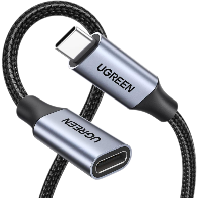 UGREEN 80810 USB-C Male to Female Gen2 5A Braided Cable 0.5m (Black) image