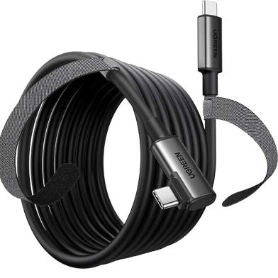 UGREEN 90629 Right Angle USB-C to USB-C Link Cable 5m (Black) US551 image