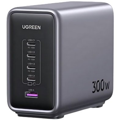 UGREEN 90903B Nexode 300W 5-Port PD GaN Fast Charger EU CD333 image