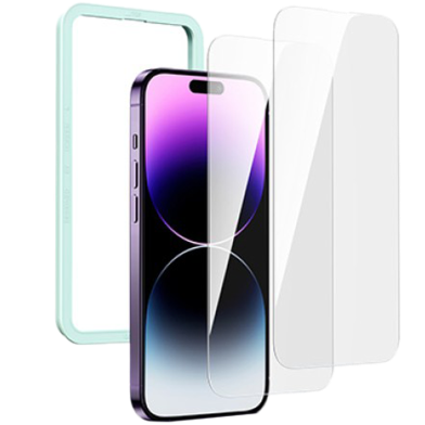 UGREEN 90950 Full Coverage HD Screen Protector with Installation Frame for iPhone 14 Pro Max (2-Pack) SP272 image