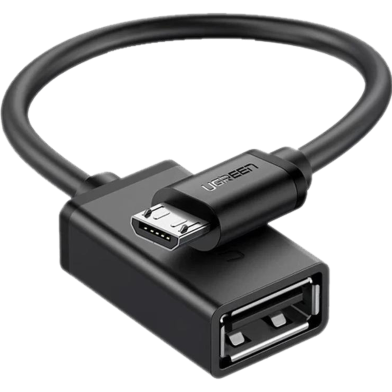 UGREEN US133 Micro USB Male to USB-A Female OTG Cable 15cm (Black) image