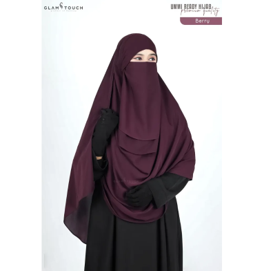 Glam Touch Ummi Instant Ready Hijab And Niqab Set image