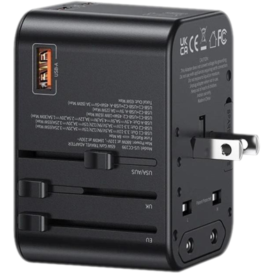 USAMS 65W Dual Type C Plus USB Universal Travel Charger image