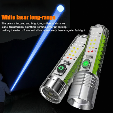 USB C Radium Based 8 Modes Rechargeable Powerful Led Flashlight Keychain With Tail Magnet And Uv Light Portable 800LM 1200LM Torch Slide 3