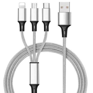 USB Charger Cable 3 In 1 Fast Charging USB Charger Cable / Fast Charging Data Transfer/Compatible With Micro USB image