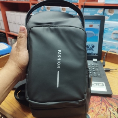 USB Charging Men Multifunction Chest Bag Anti-theft Chest Bag with Password Lock with Adjustable Shoulde Crossbody Chest For Biker Bag-001 image