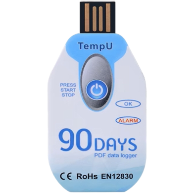 USB Temperature Data Logger Single Use PDF Report of 90 Days image