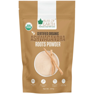 Bliss Of Earth USDA Organic Ashwagandha Powder 200 gm image