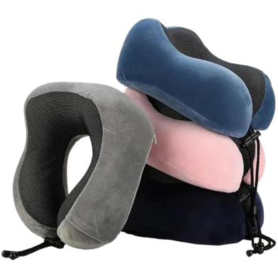U Shaped Memory Foam Neck Pillow Soft Travel Pillow Massage Pillow Sleeping Plane Pillow Cervical Health Care Bedding image