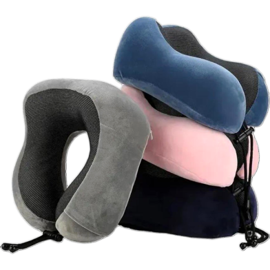 U Shaped Memory Foam Neck Pillow Soft Travel Pillow Massage Pillow Sleeping Plane Pillow Cervical Health Care Bedding, Any colour Slide 1