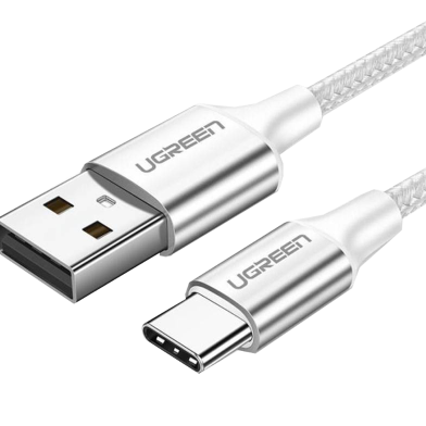 Ugreen USB-A 2.0 To USB-C Cable Nickel Plating 1m White image