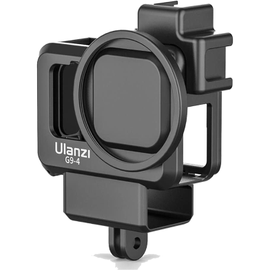 Ulanzi G9-4 Go Pro 9, 10, 11 Plastic Camera Cage with 2 Cold Shoe Mount for Mic and Led Light image