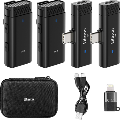 Ulanzi HM2301 Dual-Emitting Multi-Device Wireless Lavalier Microphone image