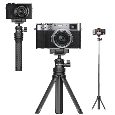 Ulanzi MT-34 Extendable Pole Tripod, Selfie Stick with 2 in 1 Phone Clamp image