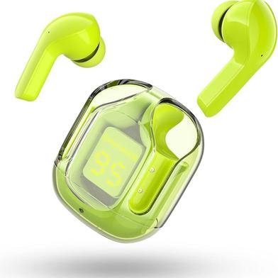 Ultrapods Pro True Wireless Earbuds With Display Transparent Design, Bluetooth 5.3 Water Proof (Green) image