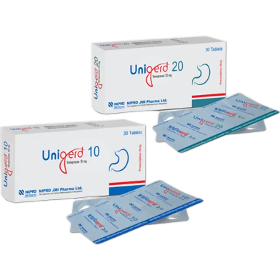 Unigerd 10 mg Tablet 10's Strip image