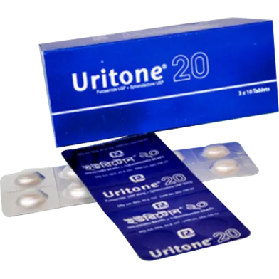 Uritone 20 mg, 50 mg Tablet 10'S strip image