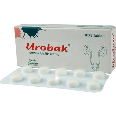 Urobak 100 mg Tablet 10's Strip image