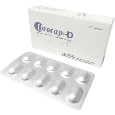 Urocap D 0.4mg 0.5mg Capsule 10's Strip image