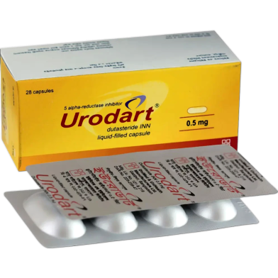 Urodart 0.5 mg Capsule 4's Strip image