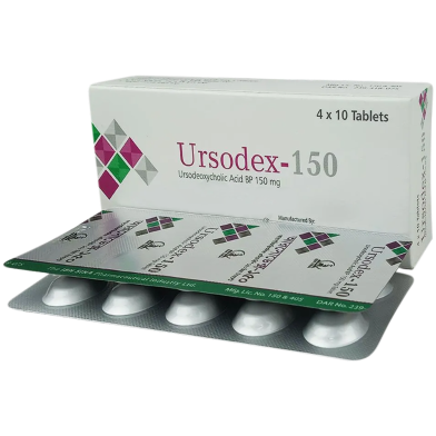 Ursodex 150mg Tablet 10's Strip image