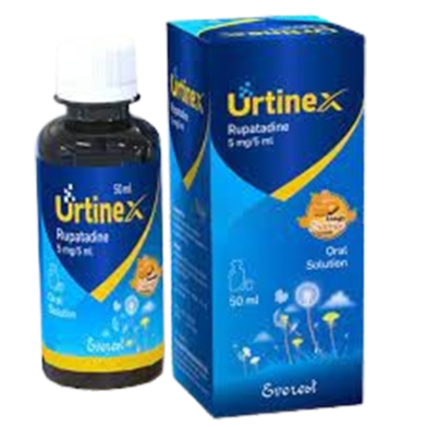 Urtinex 5 mg/5 ml Oral Solution 50 ml bottle image