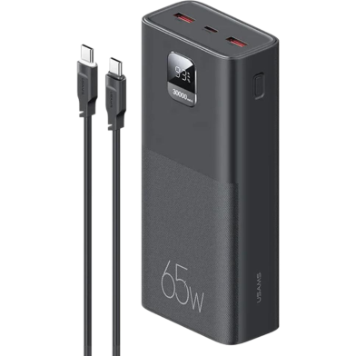 Usams US-CD185 PB68 PD3.0 65w 30000mAh Fast Charging Power Bank - Black image