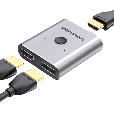 VENTION AFUH0 2-Port HDMI Bi-Direction Switcher Silver image