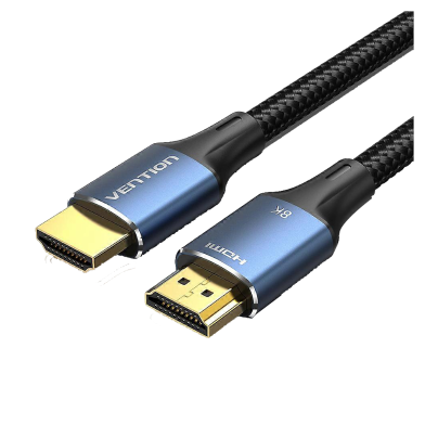 VENTION ALGLG Cotton Braided HDMI-A Male to Male HD Cable 8K 1.5M Blue Aluminum Alloy Type image