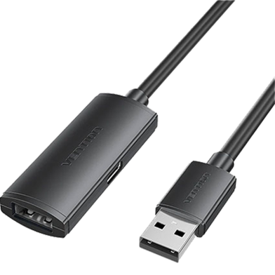 VENTION CBKBL USB 2.0 Type-A Male to Type-A Female Active Extension Cable 10M Black image