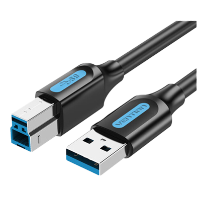 VENTION COQBJ USB 2.0 A Male to B Male Cable 5M Black PVC Type image