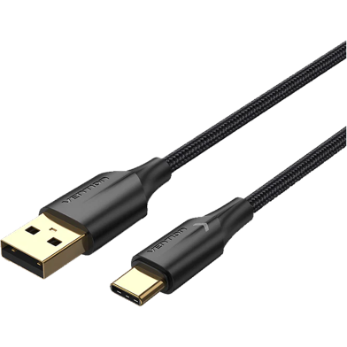 VENTION CTFBG Nylon Braided USB 2.0 A Male to C Male 3A 1.5M Cable Black image