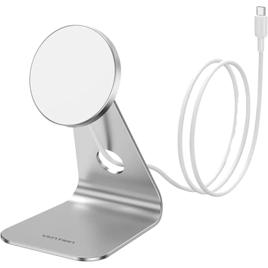 VENTION FGHIF 15W Magnetic Wireless Charger Stand with MagSafe Silver image
