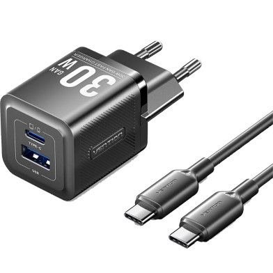 VENTION TZ-FEQB0-EU-01 2-Port USB 30/30W GaN Charger image