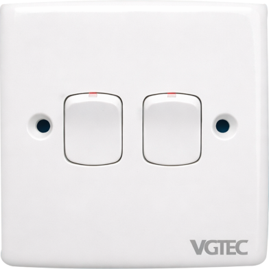 VGTEC 2 Gang 1 Way Switch (Econo Series) image