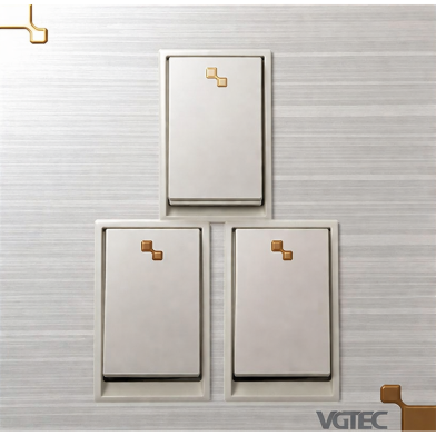 VGTEC 3 Gang 1 Way Switch (Crystal Series) image